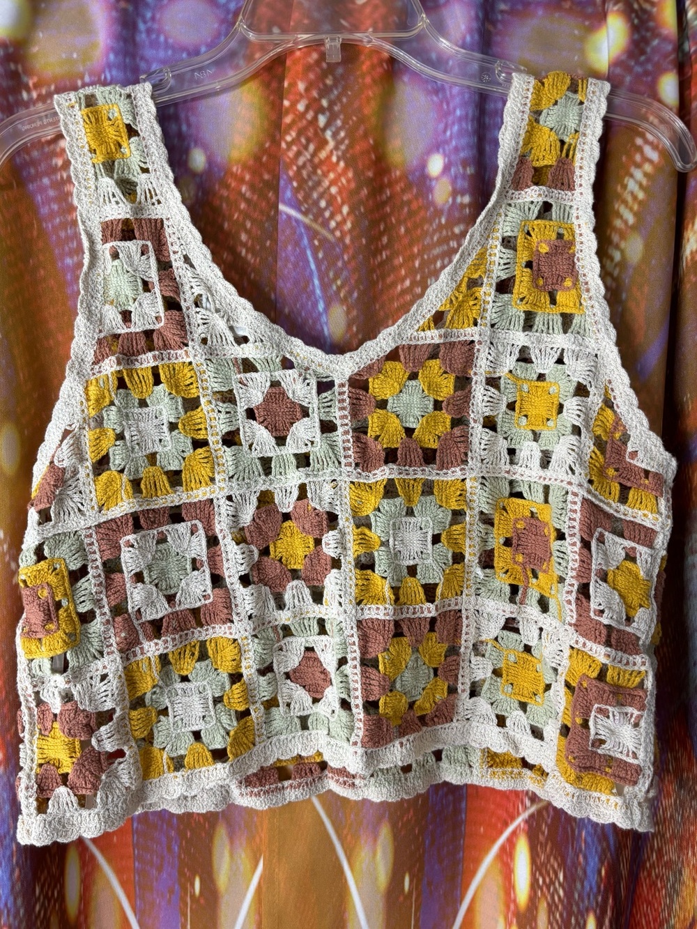 Crochet Multi Color Tank Top - Picture 2 of 3